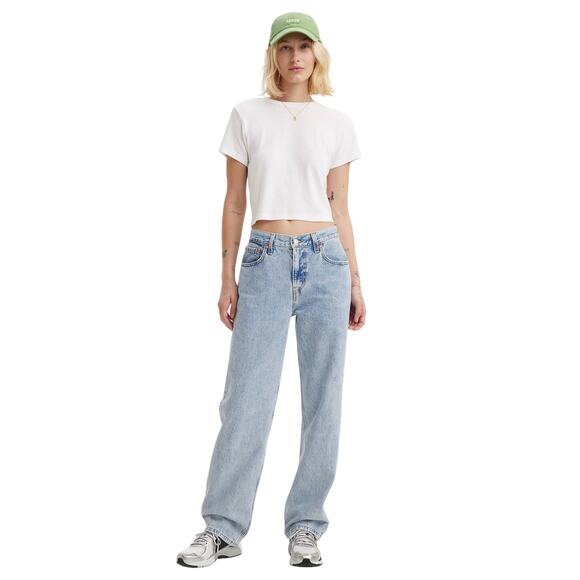 Levi's Low Pro Jeans Charlie Glow Up Light Wash Mid Rise Straight Leg Size 32 - Picture 2 of 12